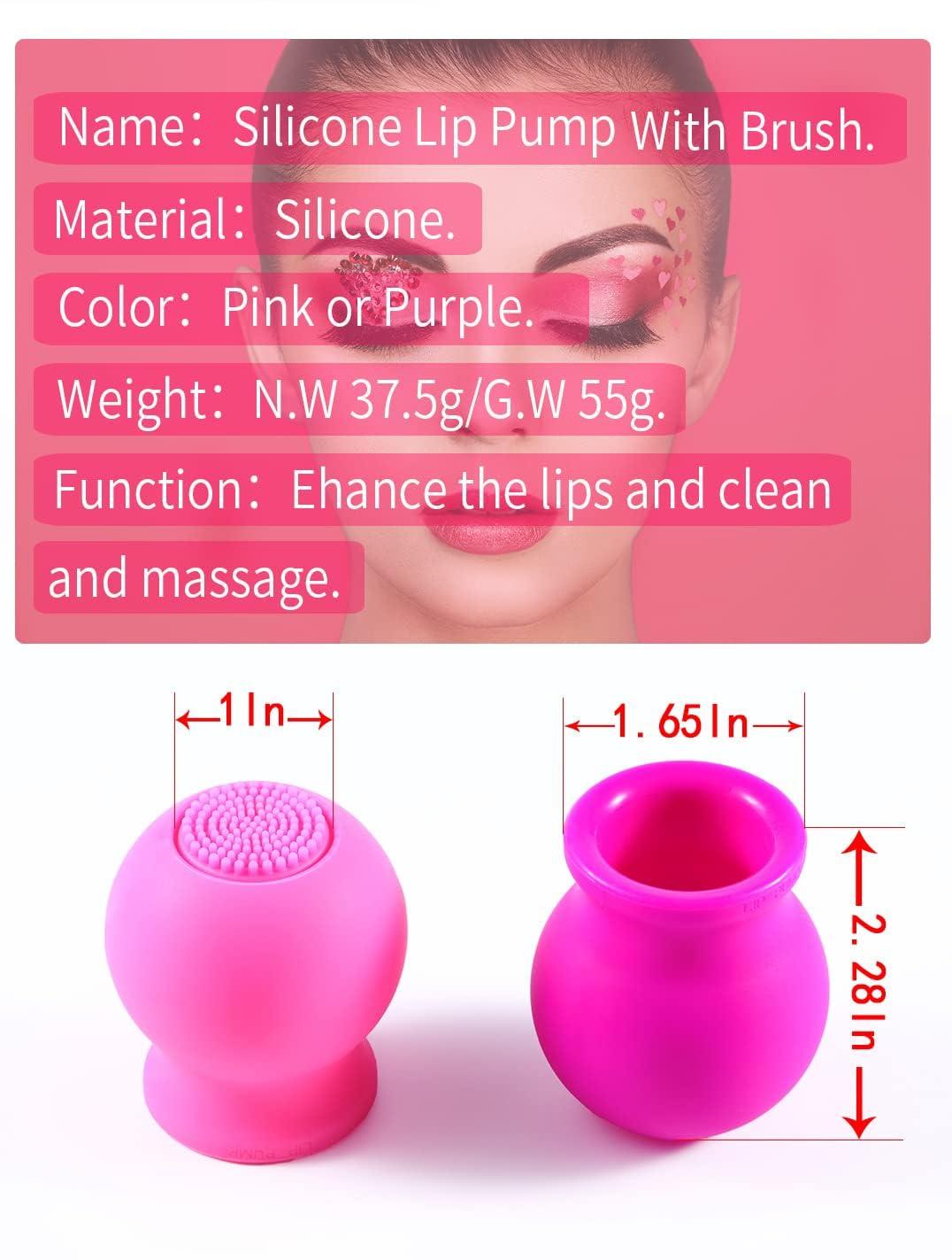 Odebiao lip pump lip plumper lip enhancerSoft Silicone Fish Shape Lips Enhancer,Fuller Thicker Mouth Fastly Lip Pumps Bigger Device for Women Female (Purple)