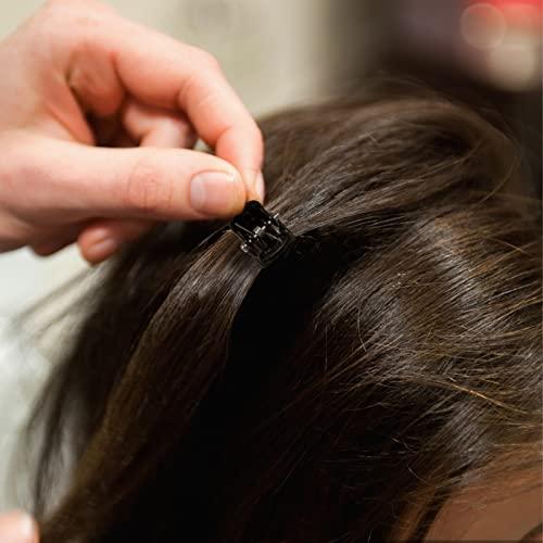 plplaaobo mini hair clipsHair Claw Clips, 100PCS Black Hair Clips, Mini Plastic Small Claws Hair Clip Non Slip Clamps Stylish Jaw Clips Hair Clamps Hair Accessories for Girls and Women