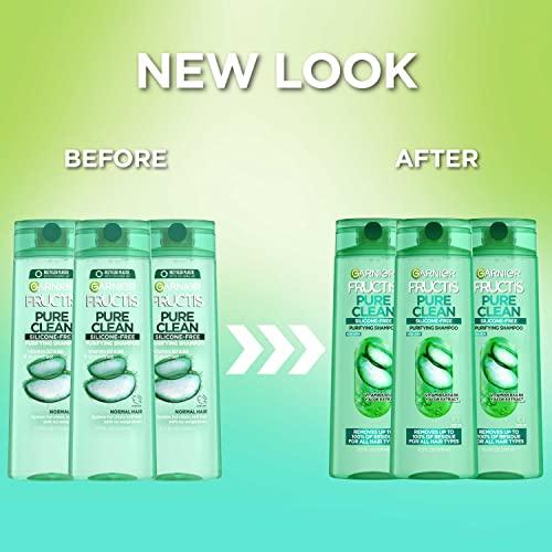 Garnier Garnier Fructis Pure Clean Purifying Shampoo, Silicone-Free, 12.5 Fl Oz, 3 Count (Packaging May Vary)
