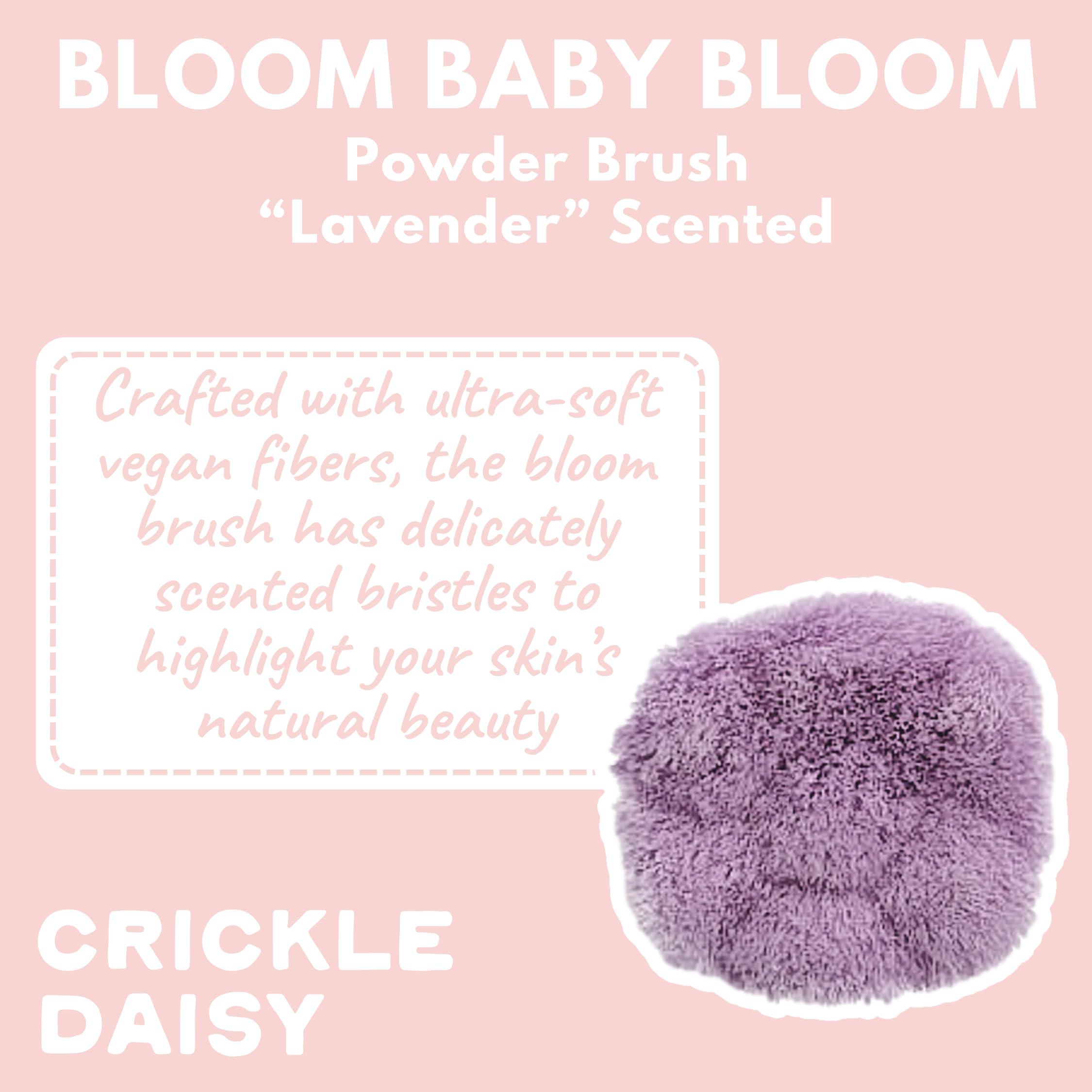Crickle Daisy CRICKLE DAISY Bloom Baby Powder Brushes - Ultra-Soft Vegan Fibers, Foundation Blending Brush, Highlight Your Skin\'s Natural Beauty - Perfect for Makeup Powder Application, Blush, Lavender Scented