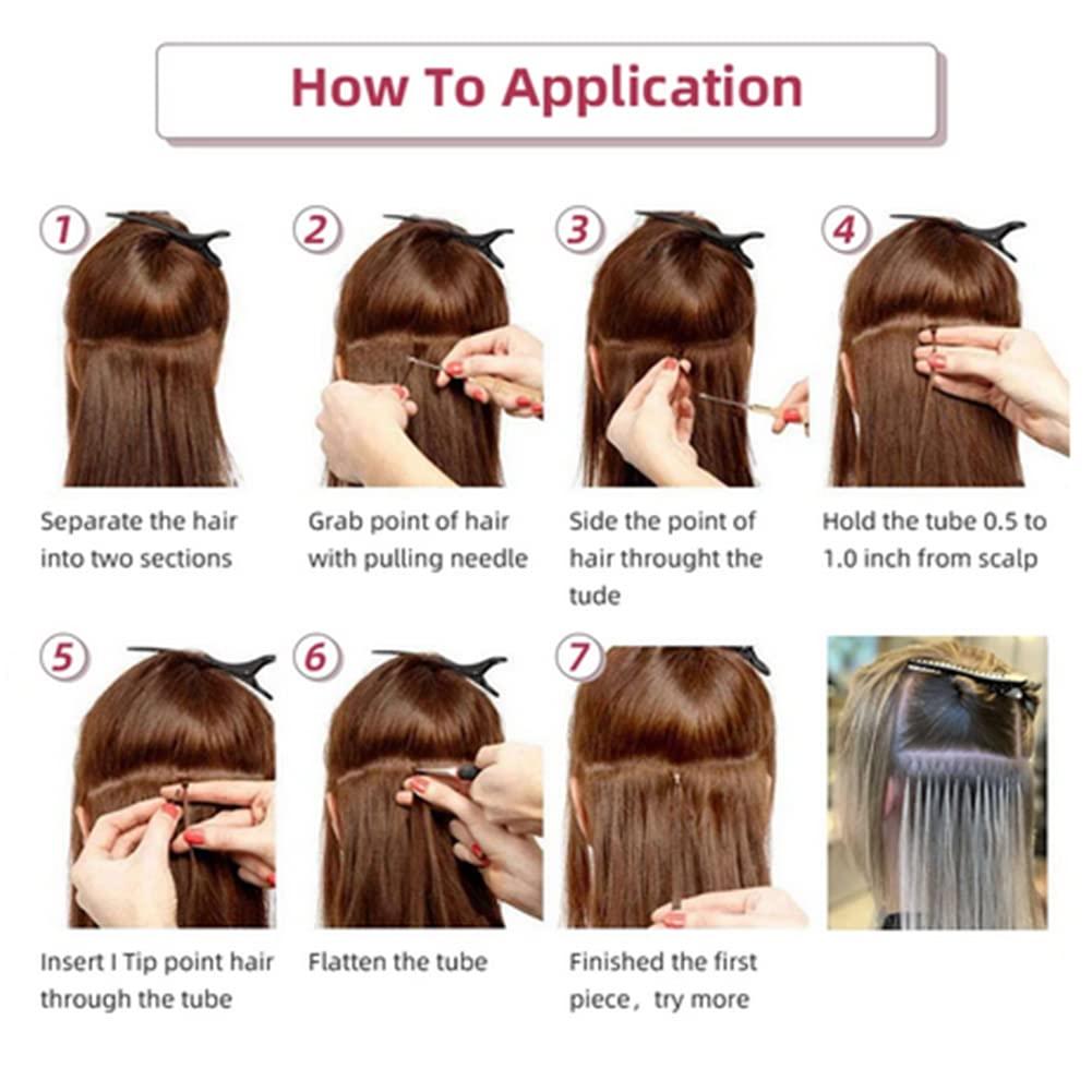 Kiss darling LASHES 99J Burgundy Red I Tip Hair Extensions Human Hair Pre Bonded Keratin Cold Fusion I Tip Real Remy Human Hair Extension For Women 100 Strands 100g 30\"inch