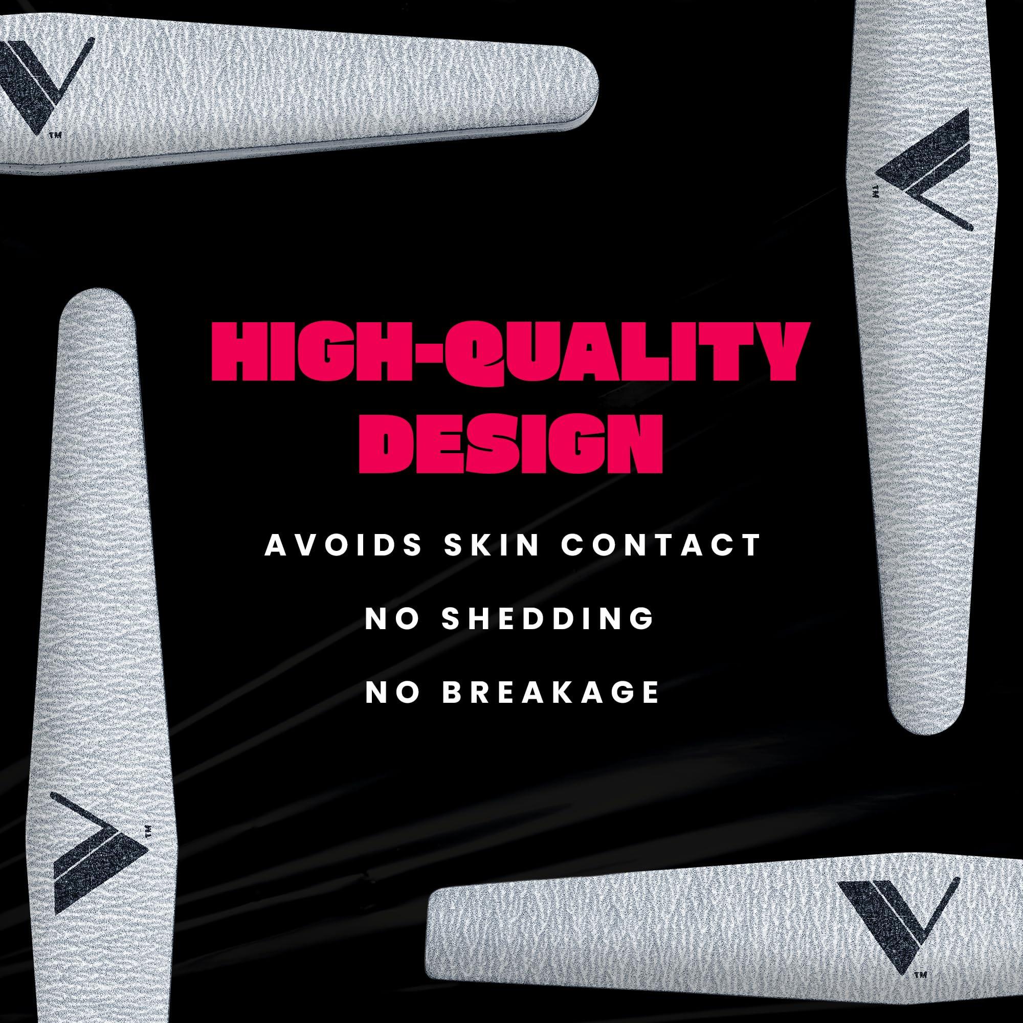 V Beauty Pure V Beauty Pure Zebra Nail File for Natural Nails - Toenail & Fingernail Files for Shaping, Contouring & Finish Filing Gel & Acrylic Nail Edges - Nail Filer Shaper for Salon, Pedicure & Manicure, 50 pcs