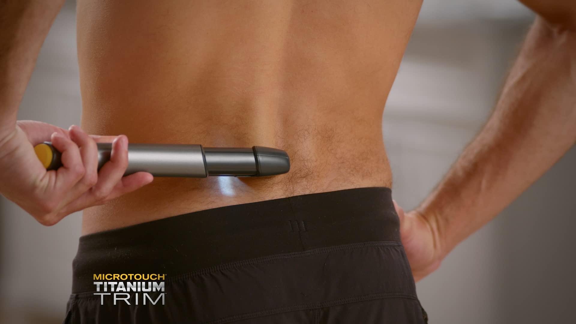 Micro Touch Micro Touch Titanium Trim PRO, Rechargeable Lighted Hair Cutting Tool and Body Groomer, Black