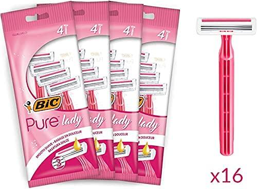 BIC BIC Pure 3 Lady Pink Women\'s Disposable Razors - Bundle of 4 Packs of 4