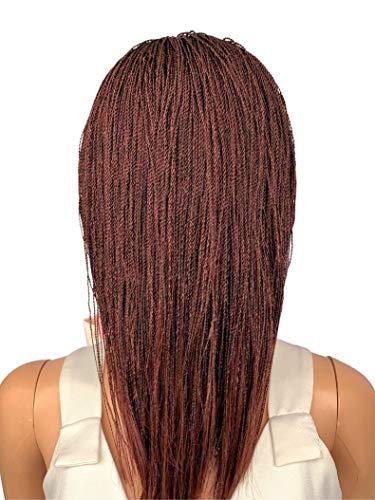 Wow Braids WOW BRAIDS Twisted Wigs, Micro Million Twist Wig - Color 35 - 12 Inches. Ultra Thin and Light Synthetic Hand Braided Wigs for Black Women.