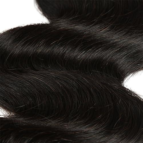 Youllyuu 30 Inch Human Hair Bundles For Women Body Wave Hair Extensions Natural Brazilian Single Bundles NATURAL 20 20 20#8A