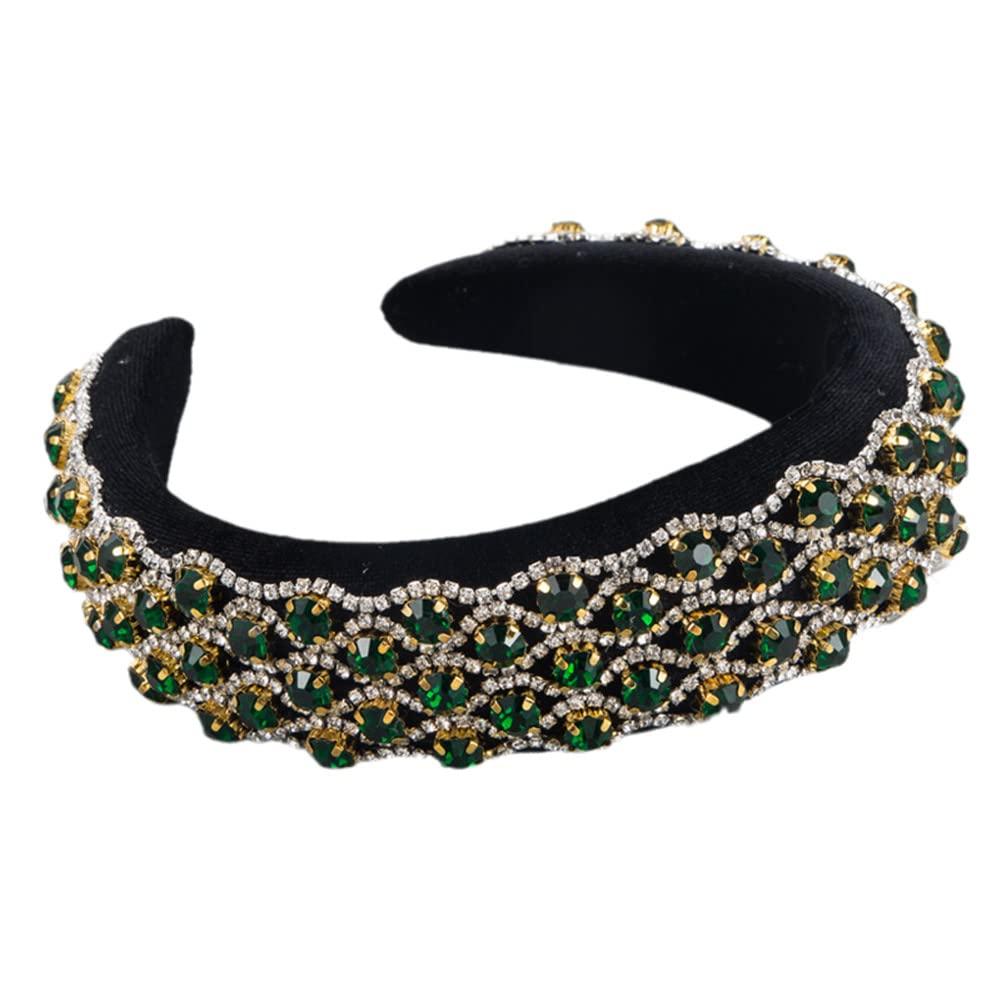Youllyuu Youllyuu Baroque Sparkly Rhinestone Headband Women Big Crystal Diamond Hairband Hair Hoop Girls Gift 18