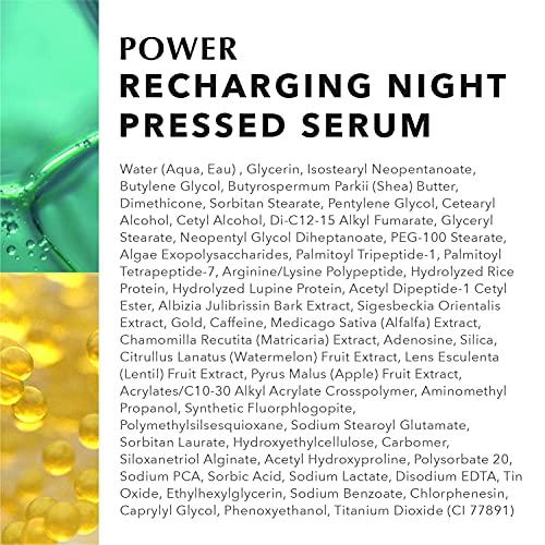 Algenist Algenist POWER Recharging Night Pressed Serum - Overnight Treatment to Refine Dull, Uneven Texture with Algae, Collagen & Coconut Water - Non-Comedogenic & Hypoallergenic