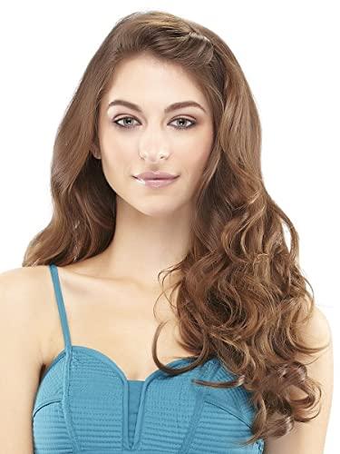 easiHair 16" EasiXtend Professional Extensions Color 8 Cocoa - Easihair Hairpieces Human Hair 8 Pieces Clip In Heat Friendly Womens Long Natural Blend No Tangling Bundle MaxWigs Hairloss Booklet