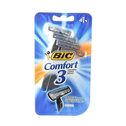 BIC Bic Comfort 3 Shavers for Men Sensitive Skin, 4 Each (Pack of 4)