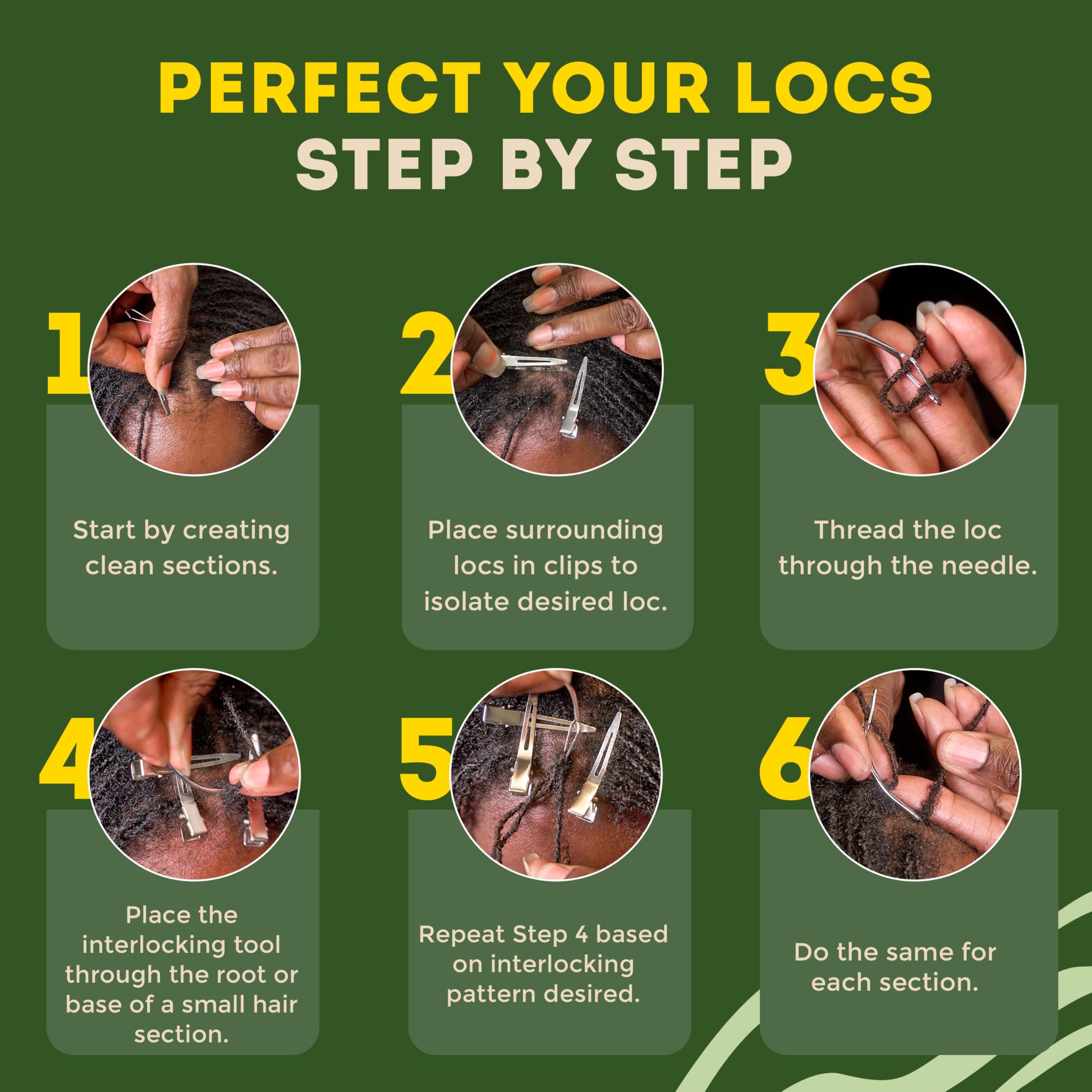 Locsanity Locsanity Curved Interlocking Tool for Microlocs and Medium Locs Maintenance Hair Tools for Dreadlocks, Sisterlocks, Interlocks, and Crochet Locks