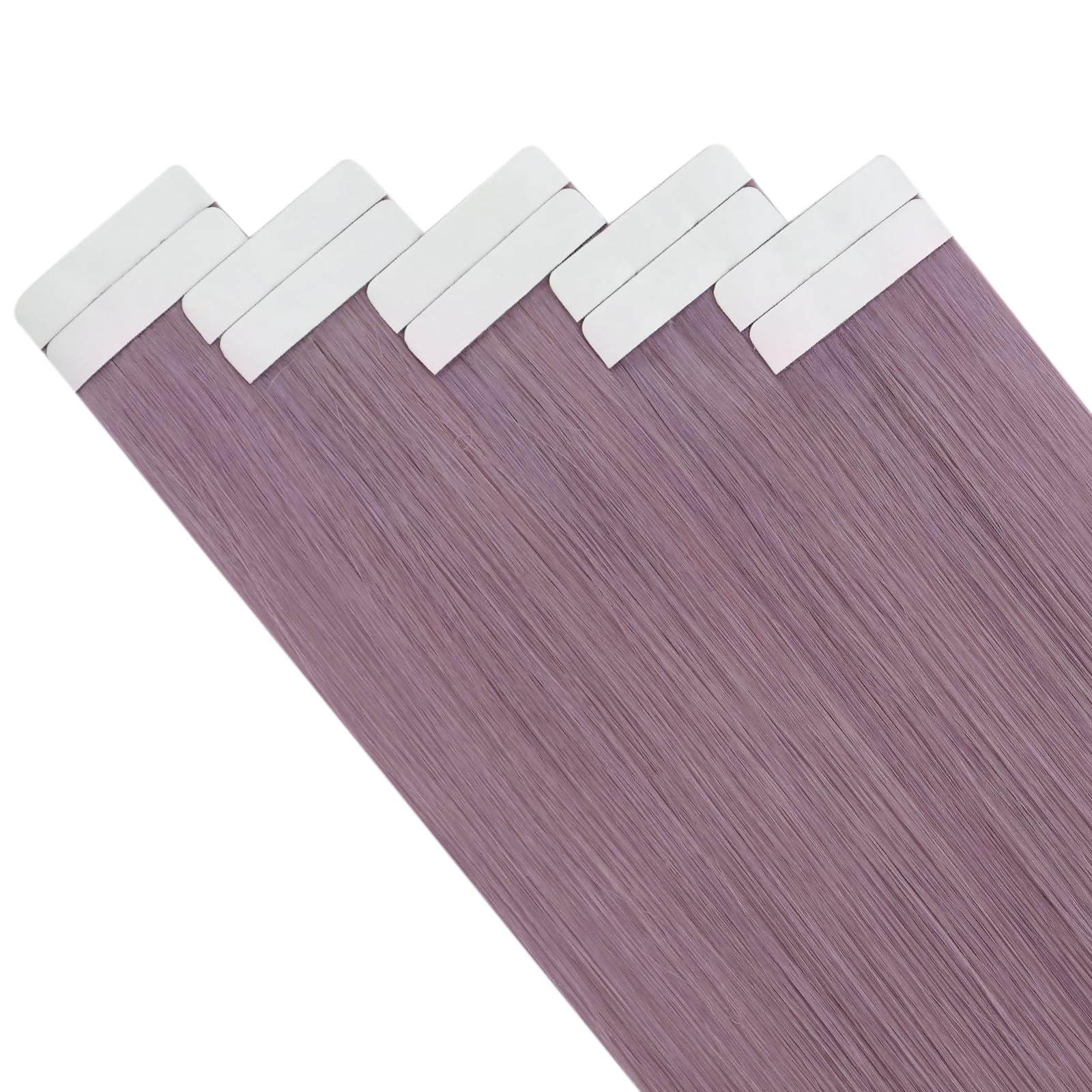 Moresoo Moresoo Purple Tape in Hair Extensions 16 Inch 10Pcs/25G Lavender Purple Hair Extensions for Any Occasion-Wedding,Party,School, No Age Limit