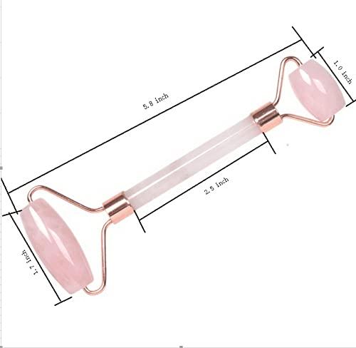 BEAD_CRYSTAL-NK Natural Gemstone Roller Facial Massage Tool Crystal Anti-Aging Therapy - (Stone:Red Jasper)