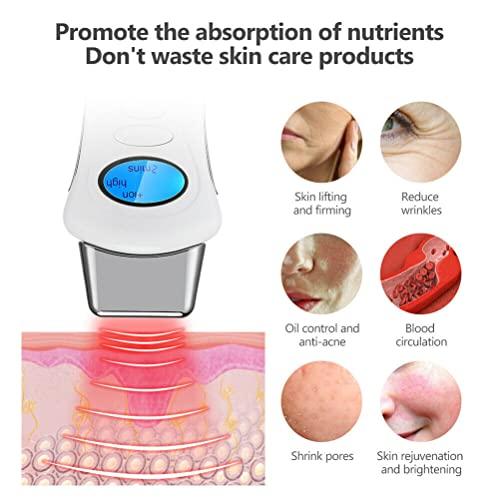 QiQiBaby QiQibaby Face Massager Facial Lifting Skin Tightening Reduce Wrinkle Galvanic Spa Face Body Care Massager Home Use Beauty Device Tool. (Color : White)