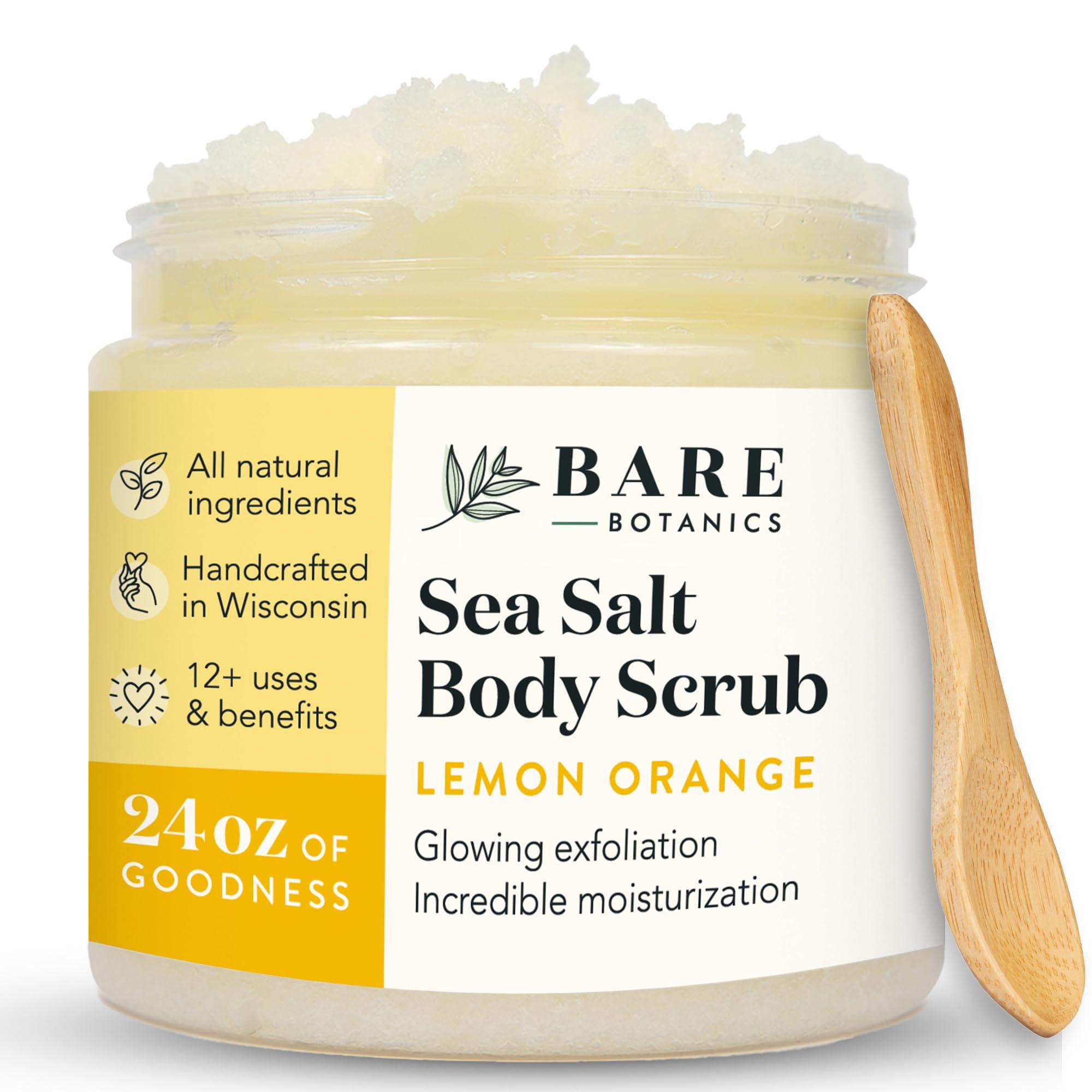 BARE BOTANICS Bare Botanics Palm Dry Brush + Lemon Citrus Body Salt Scrub