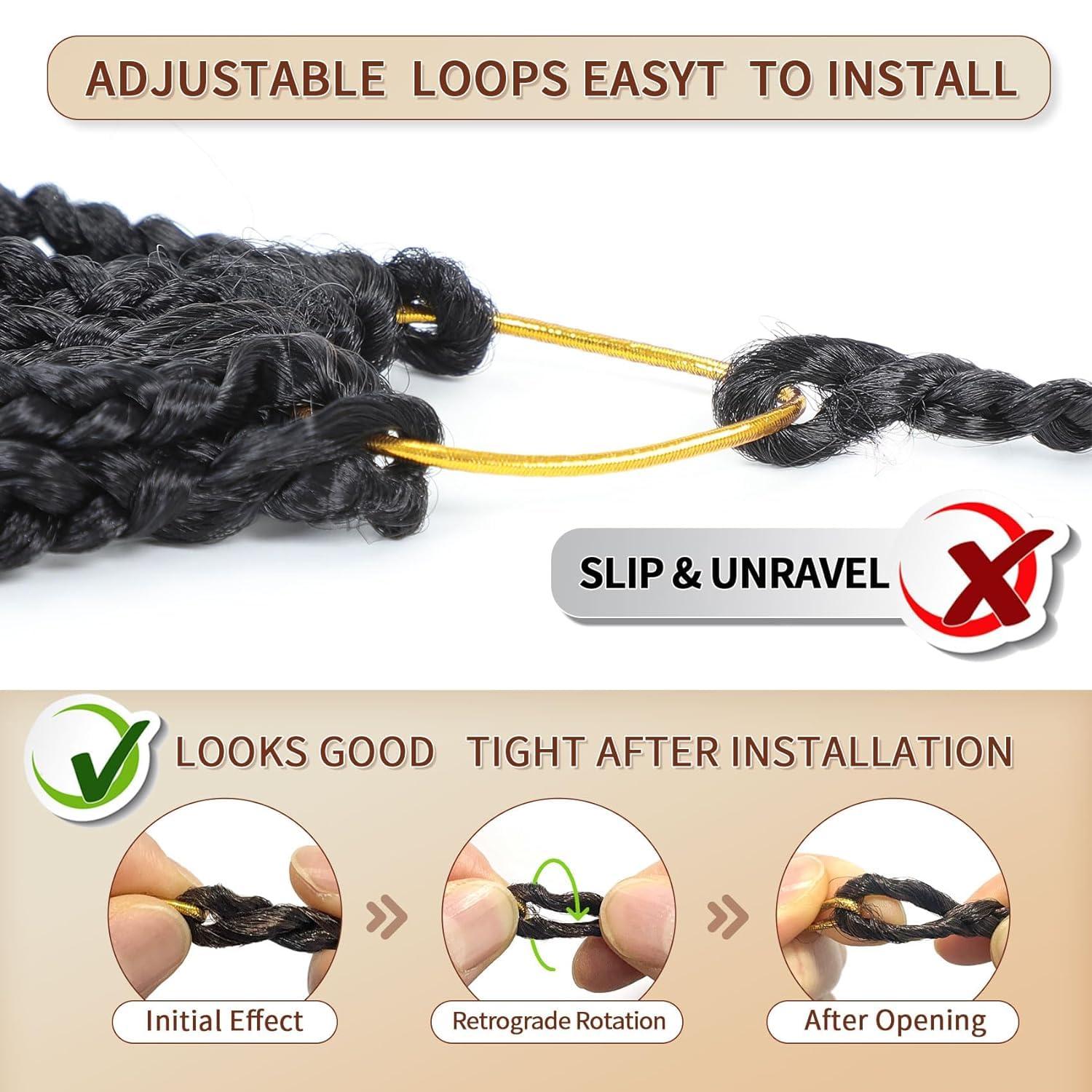 SOKU Boho Passion Twist Crochet Hair 20\" - 5 Packs Black Pre Twisted Mini Majesty Twist Curly Senegalese Dreadlocks Extensions Pre-looped Soft Locs Braids for Women Synthetic