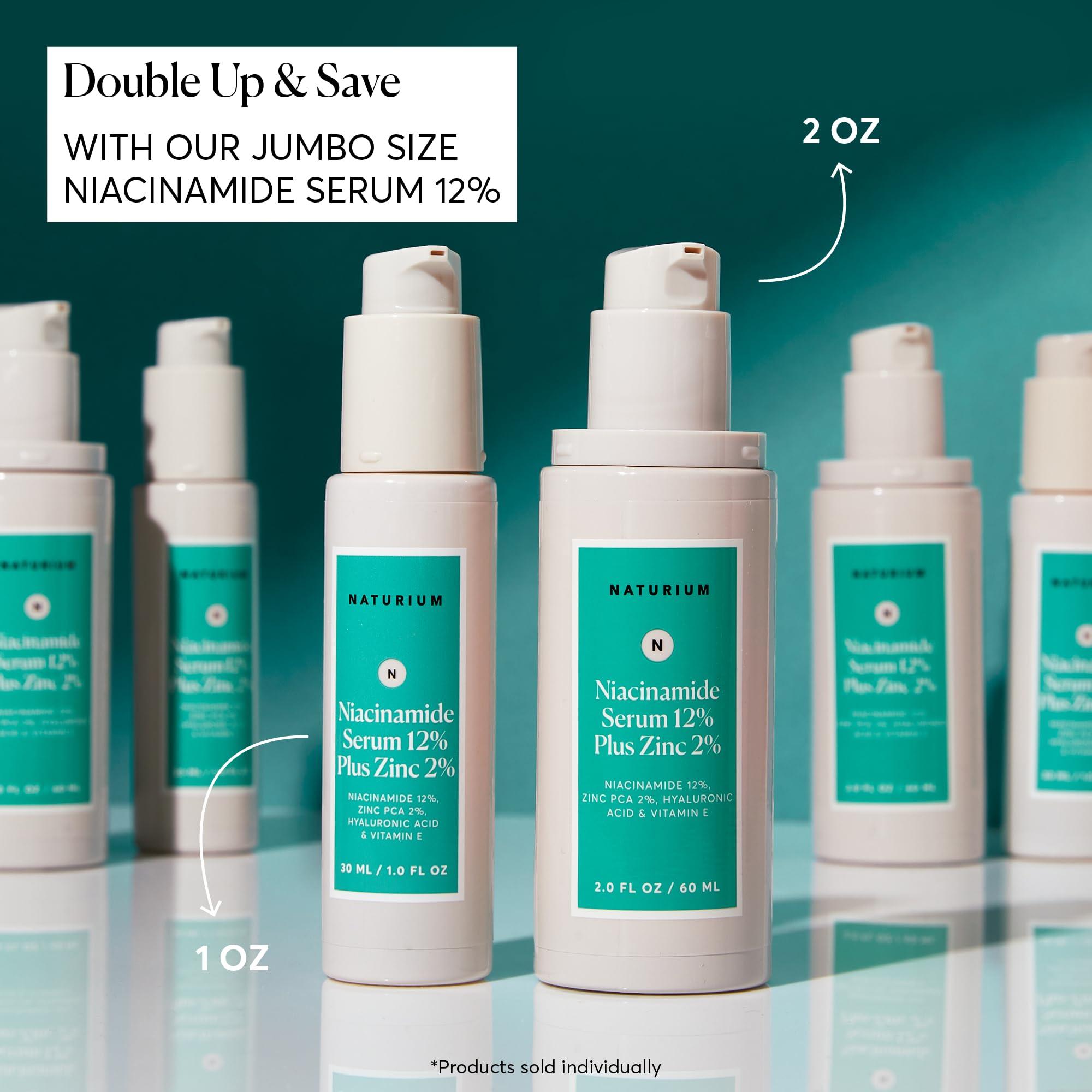 Naturium Naturium Niacinamide Face Serum 12% Plus Zinc 2%, Anti-Aging, Pore Minimizer & Dark Spot Corrector with Hyaluronic Acid & Vitamin E, Vegan & Cruelty-Free, 1 oz