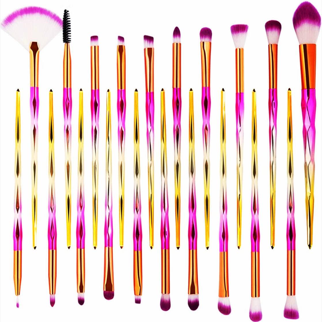 Brush makeup 20Pcs Makeup Brushes Kit Makeup Brush Set for Eyeshadow Foundation Blush and Concealer, Start the Day Beautifully, Travel Friendly