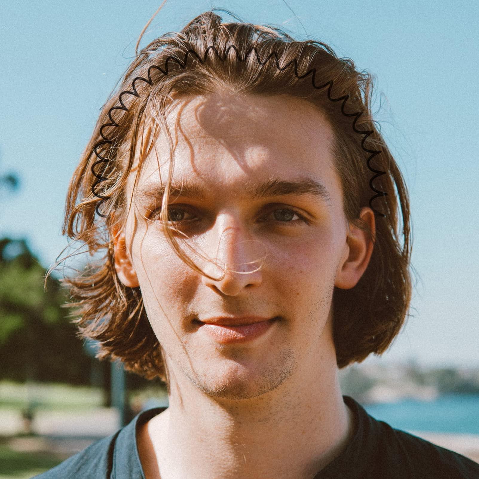 LALAFINA LALAFINA 8pcs Men\'s Headband Head Band Fashion Headband Men Headband Hair Bands Men Hair Band Hairbands for Man Wavy Headband Metal Hairbands Sports Hairband Headdress Metal Headband