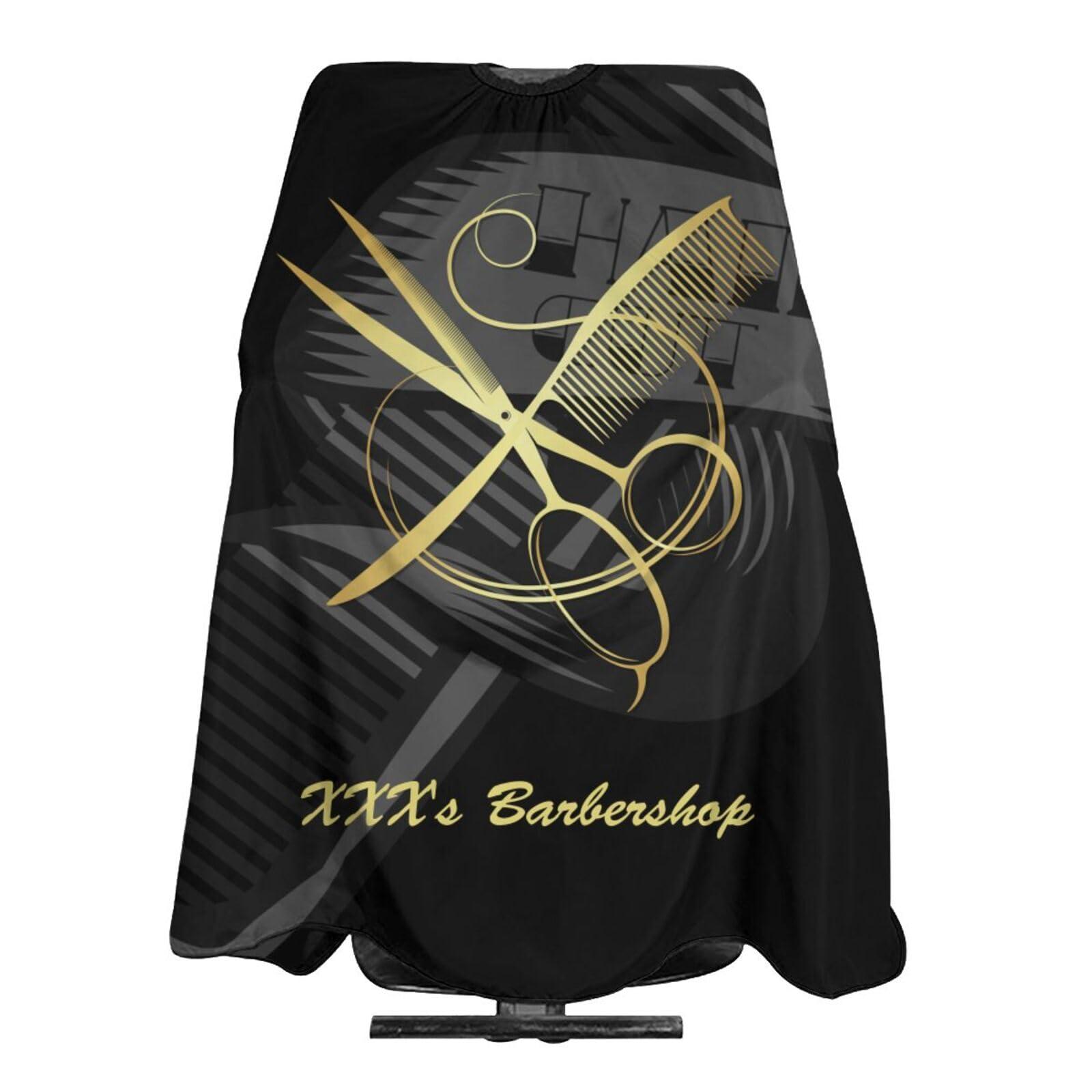 MLIANCEN Custom Barber Cape Hairdresser Cape, Add Your Photo Text Logo Personalized Salon Cape for Men, Customized Hair Cutting Cape for Home Salon Barbershop