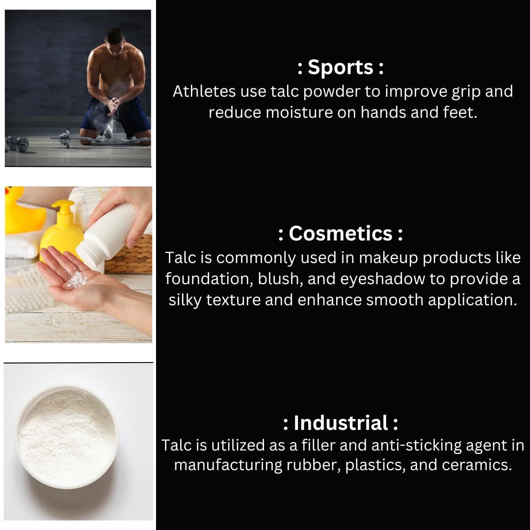 mGanna mGanna 100% Natural Talc Powder for Facial Make-up, Cosmetic Formulations, and Other Industrial Application 1 LBS / 454 GMS