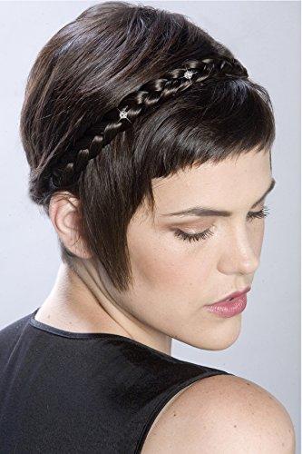 HairDiamond Italia HairDiamond Italia Human/Fiber Hair Braid Headband with Swarovski Crystals - CARAMEL