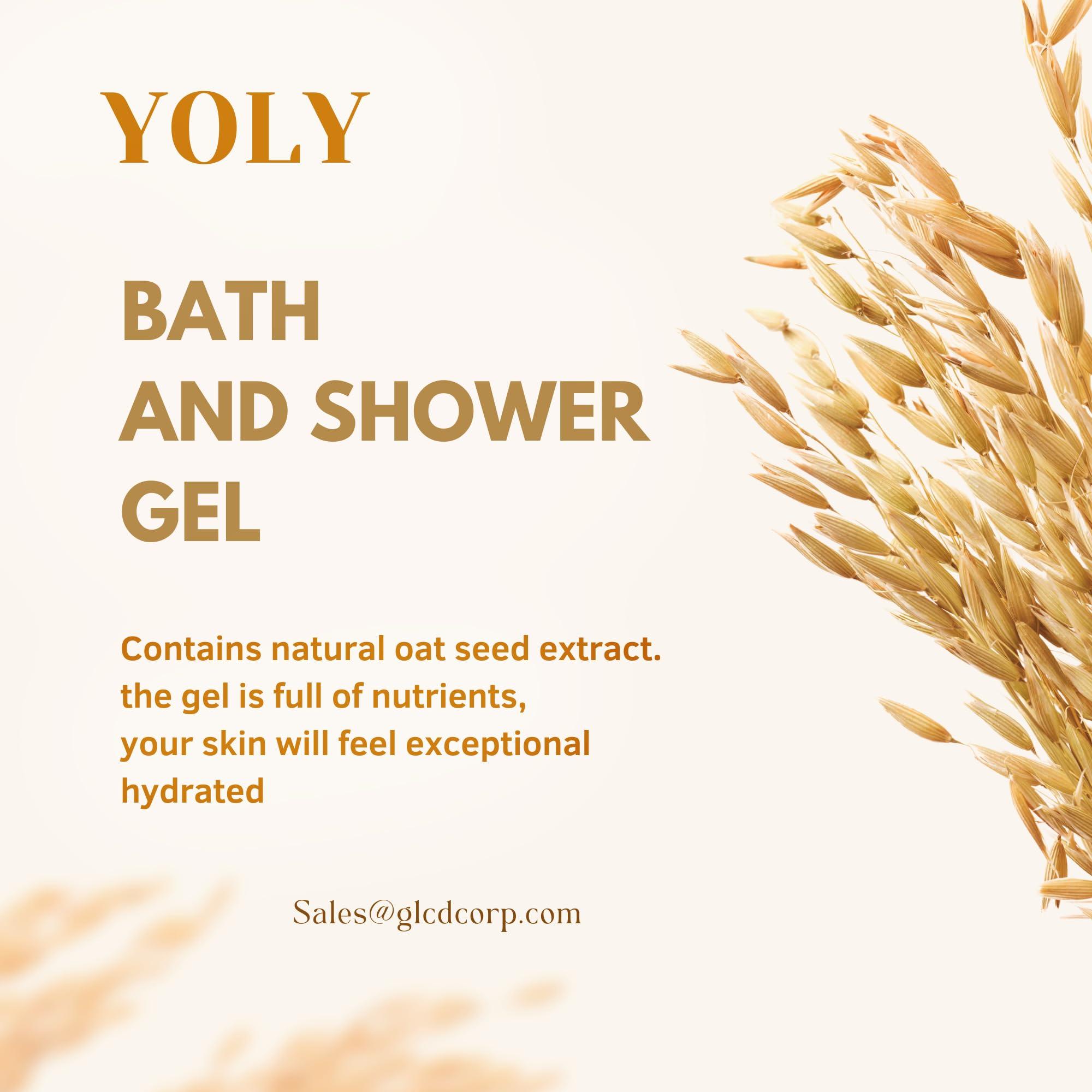 YOLY YOLY Oatmeal Body Wash - Daily Moisturizing, For Dry & Sensitive Skin, Refreshing & Rejuvenating, 25.3 Fl Oz (Pack of 4)