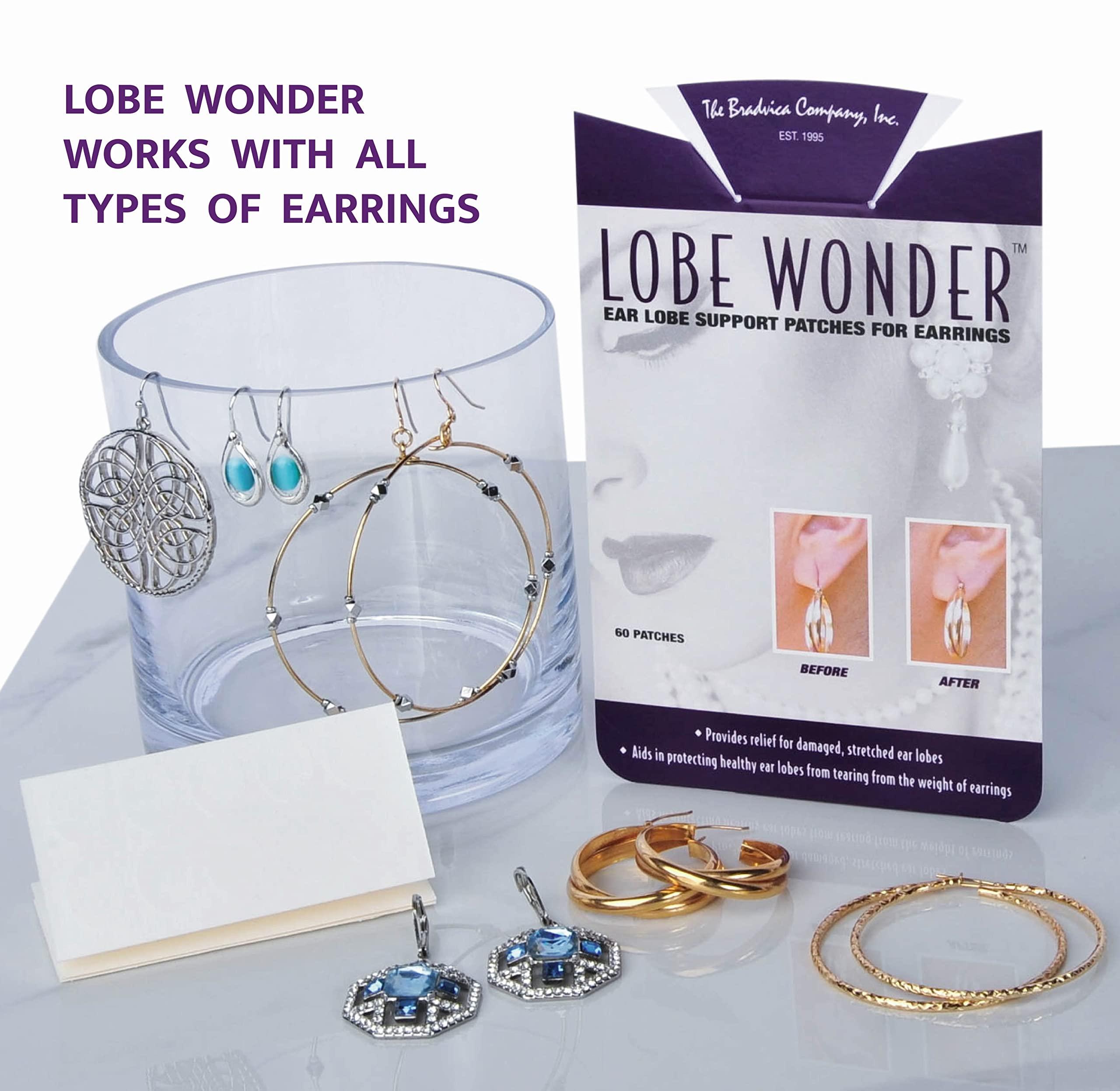 Lobe Wonder Lobe Wonder - The ORIGINAL Ear Lobe Support Patch for Pierced Ears - Eliminates the Look of Torn or Stretched Piercings - Protects Healthy Ear Lobes from Tearing - 420 Patches - Clear & Latex-Free