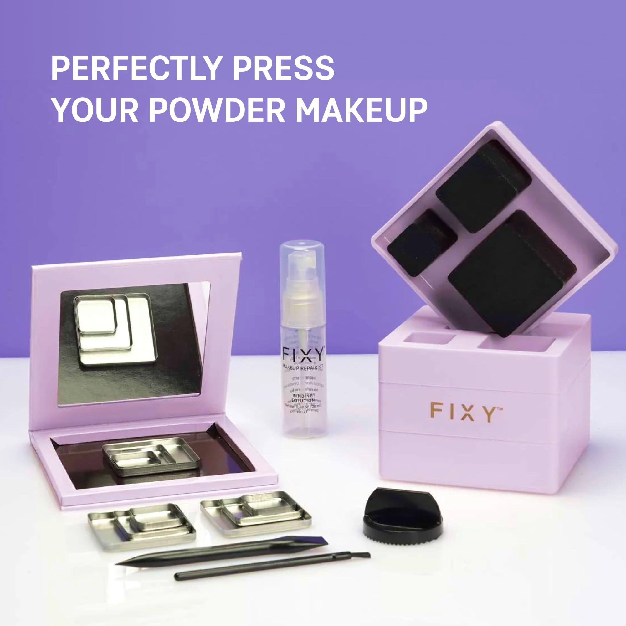 FIXY FIXY Makeup Repair Kit - Repressing tool for Eyeshadows, Blush & Highlighter or Depot | Organize Makeup Square Pans in Makeup Palette with Mirror | Makeup Artist Must Haves
