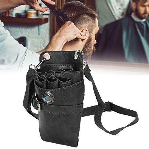 Mavis Laven Hairdresser Scissor Pouch Holster with Belt, Hair Scissors Shear Bag PU Professional Hairdressing Toolbag Pouch Barber Cases Waist Belt Bag