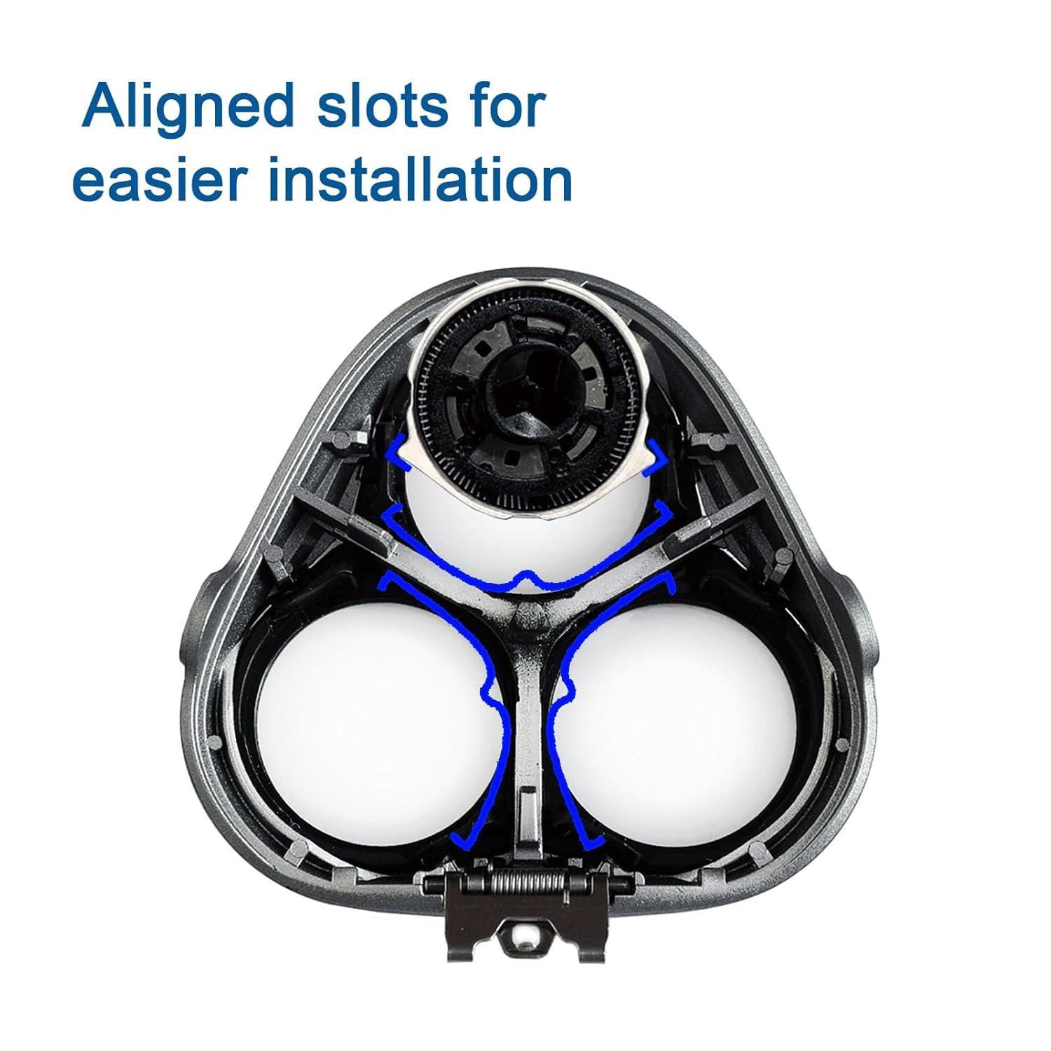 tuokiy HQ8 Replacement Heads Compatible with Philips Norelco Aquatec Shavers, Blades for PT720 AT880 AT810 Razor, 6-pc Pack