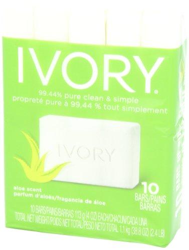 Ivory Ivory Aloe 10-Count: Bath Size Bars 4 Oz Packaging may Vary