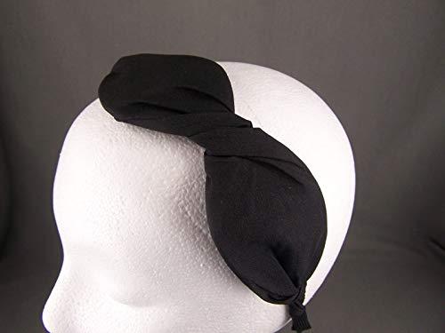 Wholesale Fashion HeadBand Black Fabric Wrapped Skinny 2 3/8" Wide Headband Hair Band Accessory Fascinator Headbands for Women
