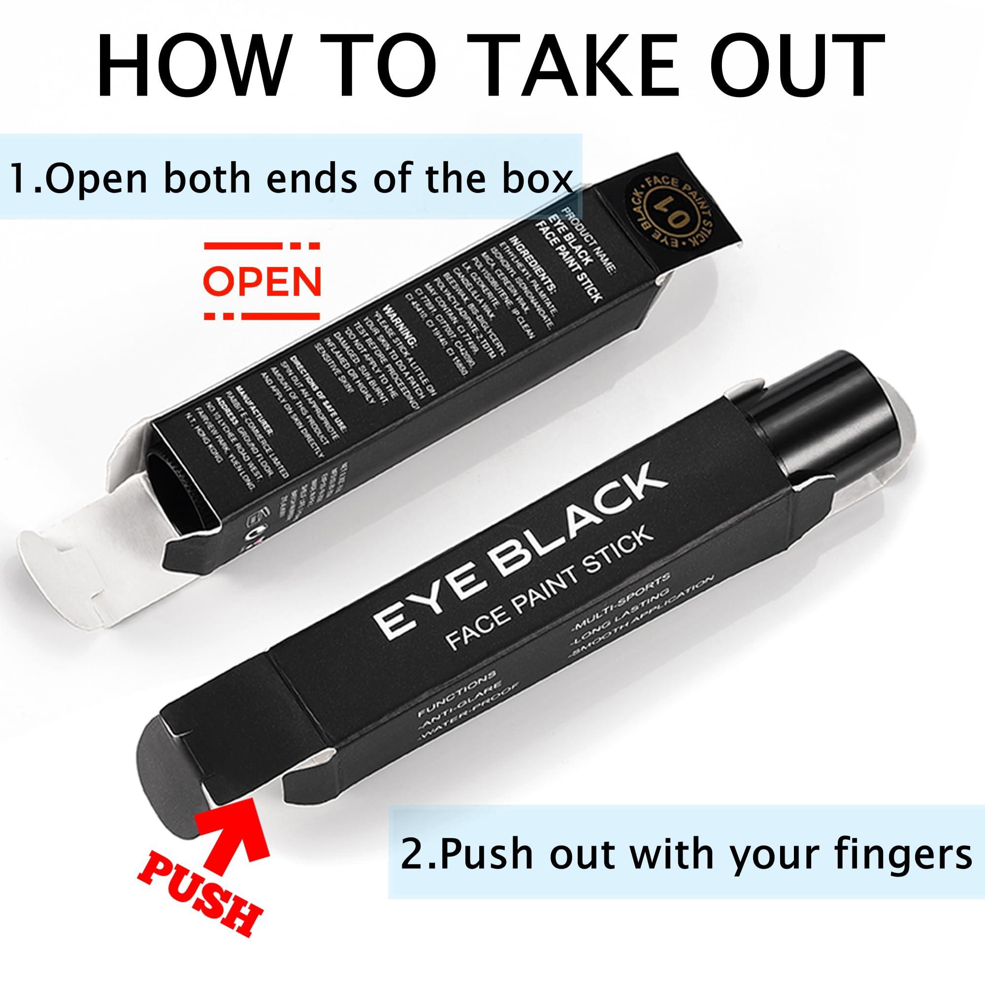 CCbeauty CCBeauty Blue Eye Black Stick for Multi Sports, Anti-Glare Eye Black For Baseball Football Softball Lacrosse, Water-Proof Eye Black Grease Paint For Athletes & fans