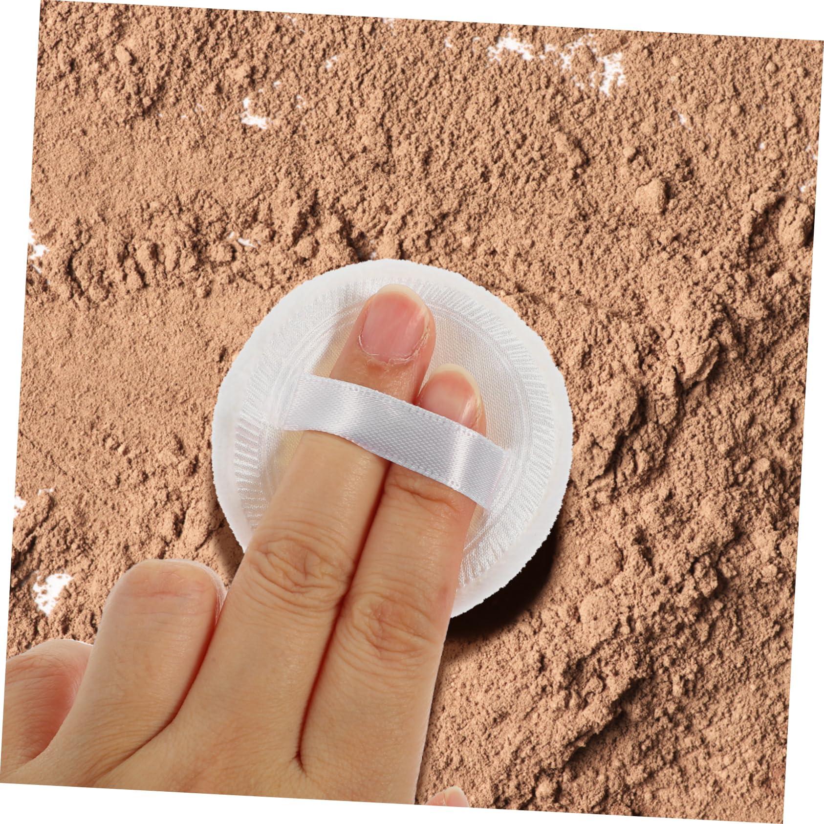 NOLITOY NOLITOY 40 Pcs Makeup Puff Puffs Fluffy Plush Puff Pressed Cotton Rounds for Face Pink Powder Puff Reusable Cotton Rounds Round Cotton Puff Blending Sponge Puff Tint White Pure Cotton