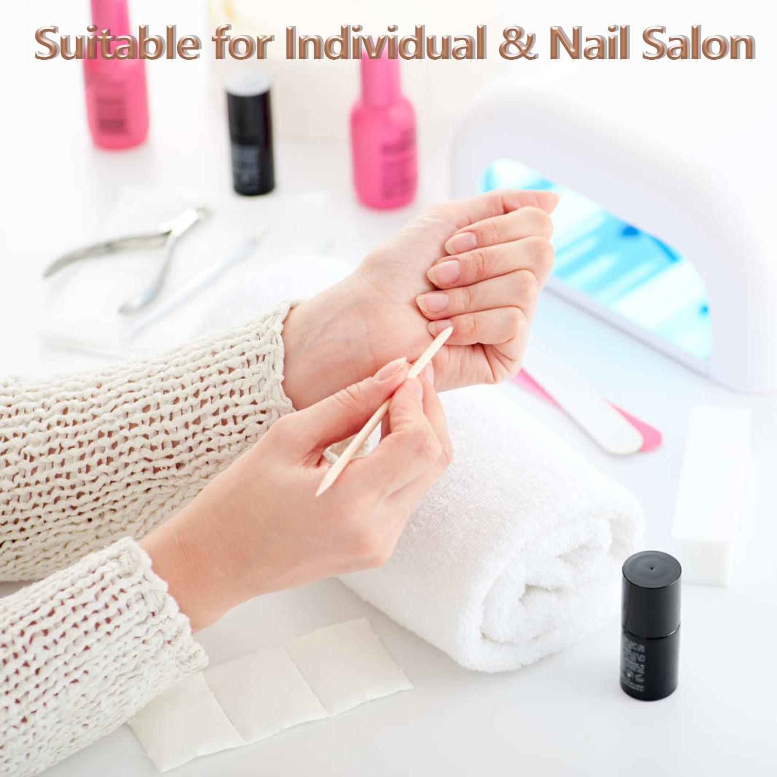 Bcowos 200PCS Orange Sticks For Nails 4.5 inch - Double Sided Wooden Cuticle Pusher Sticks - Professional Nail Sticks for Nail Art Manicure Pedicure - Cuticle Sticks Packed in A Case