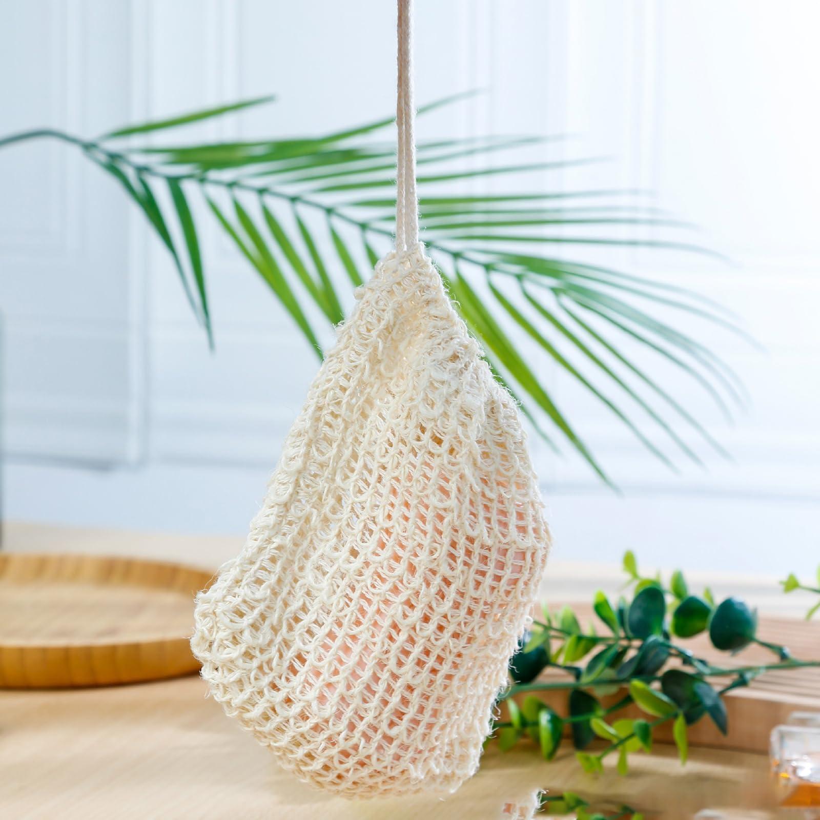 BFLCTTBD BFLCTTBD 5 PCS Soap Saver Bag Net Soap Pouch Exfoliating Soap Bags Handmade Mesh Soap Pouch Soap Sacks for Shower Drawstring Soap Loofah