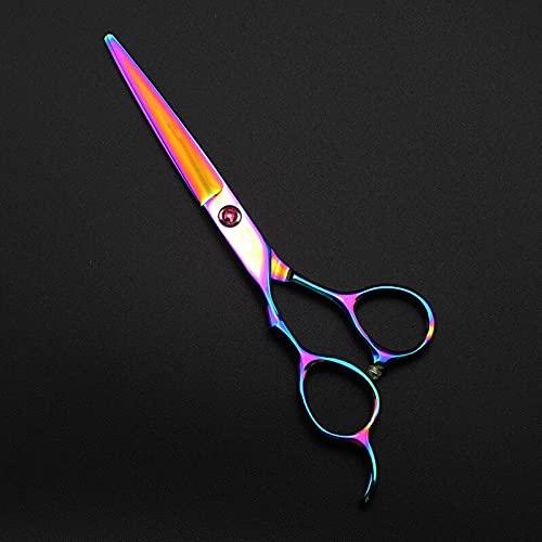 ZZYY Hair Cutting Scissors, Professional japan 440c Rainbow Left handed 6' hair scissors cutting barber haircut thinning shears hairdressing scissors BY ZZYY (Color : Cutting)