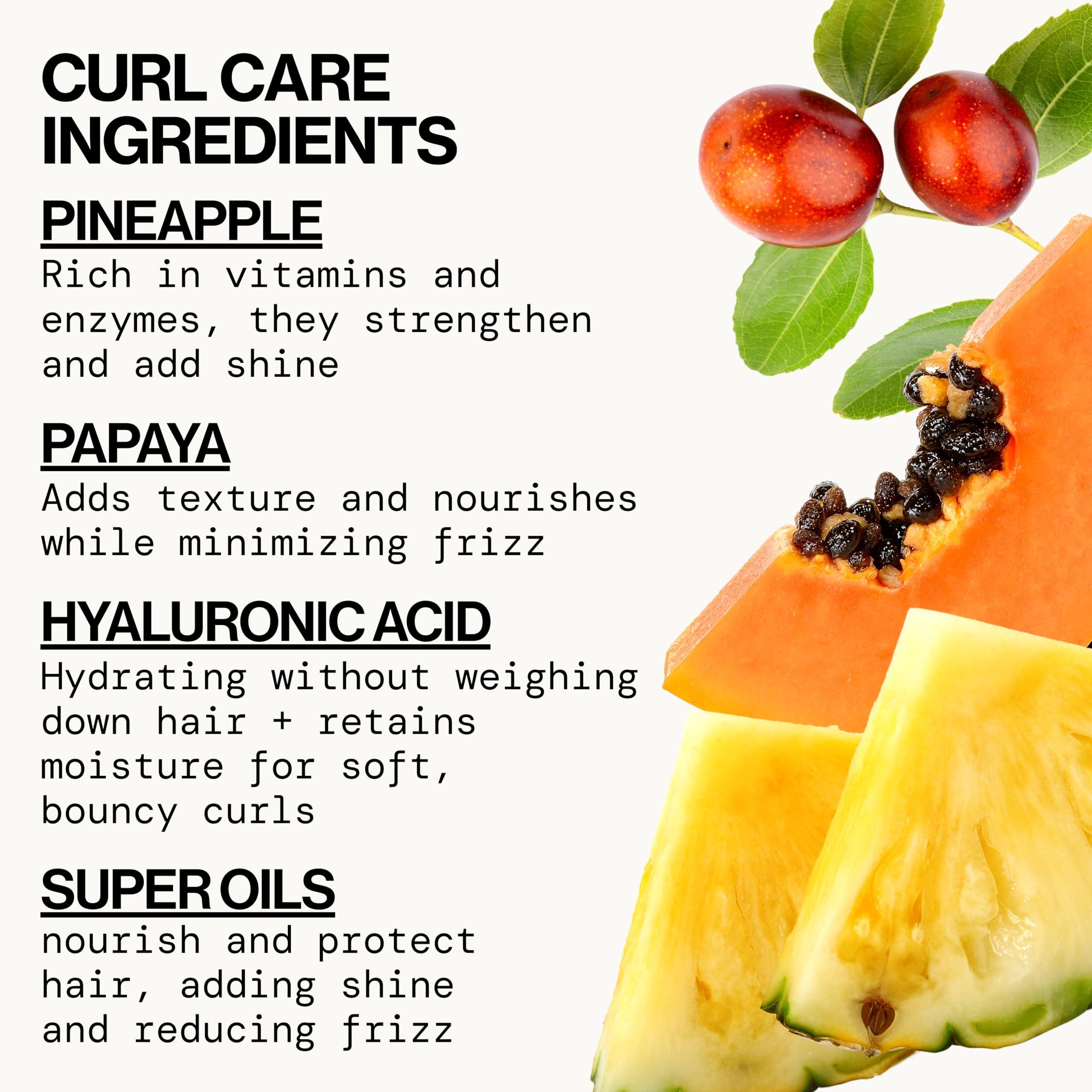 Pacifica Pacifica Curly Hair Conditioner - Pineapple Papaya Curls Hair Care Treatment, Designed to Enhance Natural Curls, Color-Safe, Vegan & Cruelty-Free Dermatologist Tested