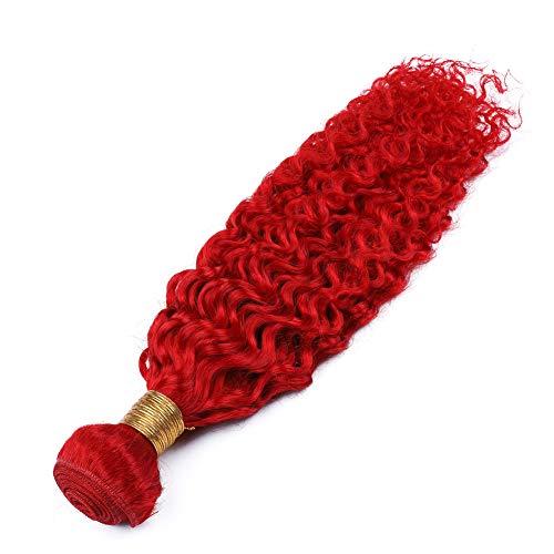 General Peruvian Remy Hair Bundles with Frontal Deep Wavy Mixed Length 13 with 4 Inches Red Frontal Lace Closure with Bundles