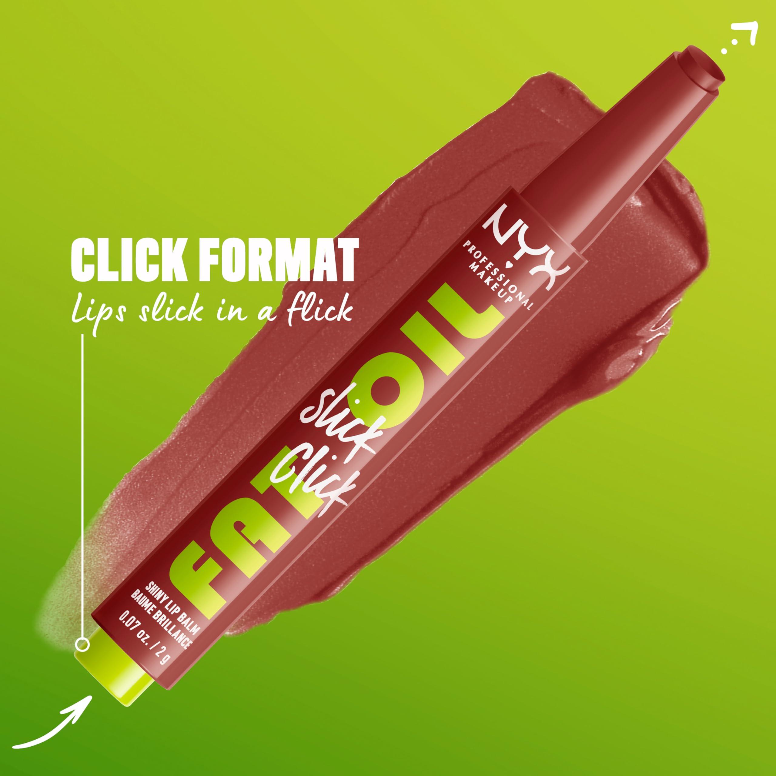 NYX PROFESSIONAL MAKEUP NYX PROFESSIONAL MAKEUP Fat Oil Slick Click, Lightweight, Buildable, Pigmented Vegan Lip Balm - Going Viral