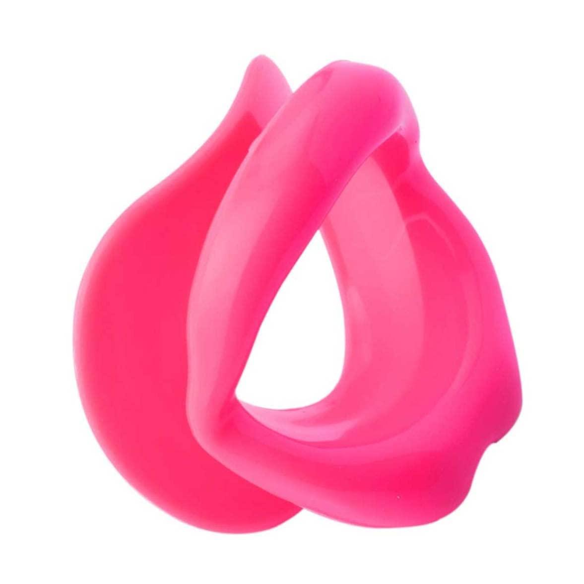 Jorzer Silicone Lips Exerciser Facial Muscle Tightener Face Lifting Mouth Stretcher Trainer, Mouth Exerciser, Lips Muscle Trainer, Mouth Muscle Tightener, Pink
