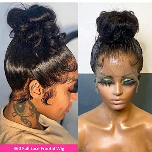 catti catti 360 Lace Front Wigs Human Hair 32 Inch Lace Front Wig Body Wave Full Lace Frontal Human Hair Wigs for Black Women 360 HD Lace Front Wigs Human Hair Pre Plucked 180 Density (Full Lace Wig)