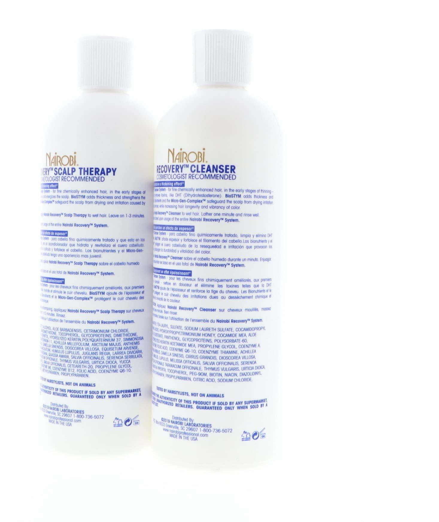 Nairobi Nairobi Recovery Cleanser Shampoo + Scalp Therapy Conditioner "SET" 16oz.Each