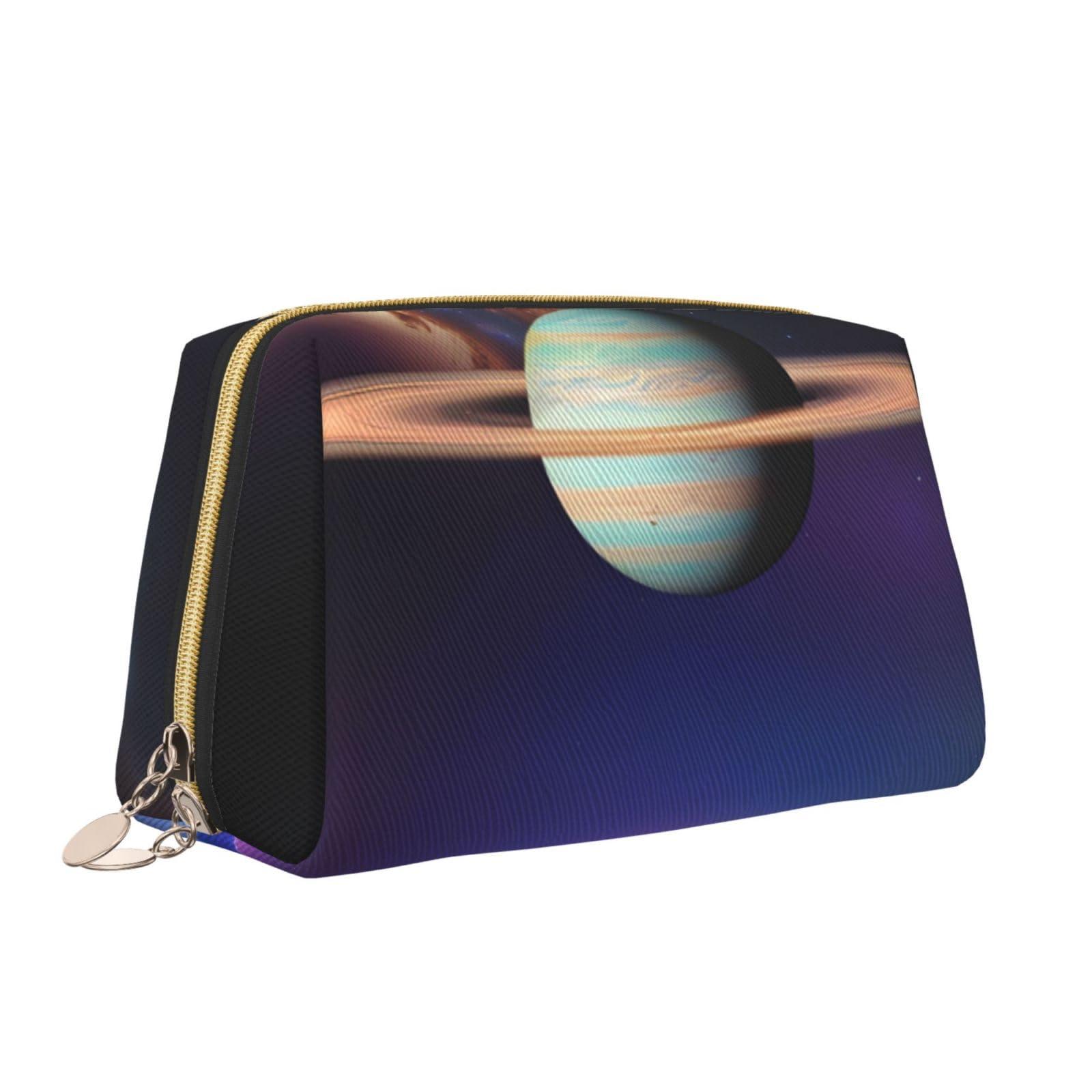 AthuAh AthuAh Cosmic Saturn Portable Cosmetic Bag, Travel Cosmetic Bag, Unisex, Zipper Closure, Suitable For Daily Use