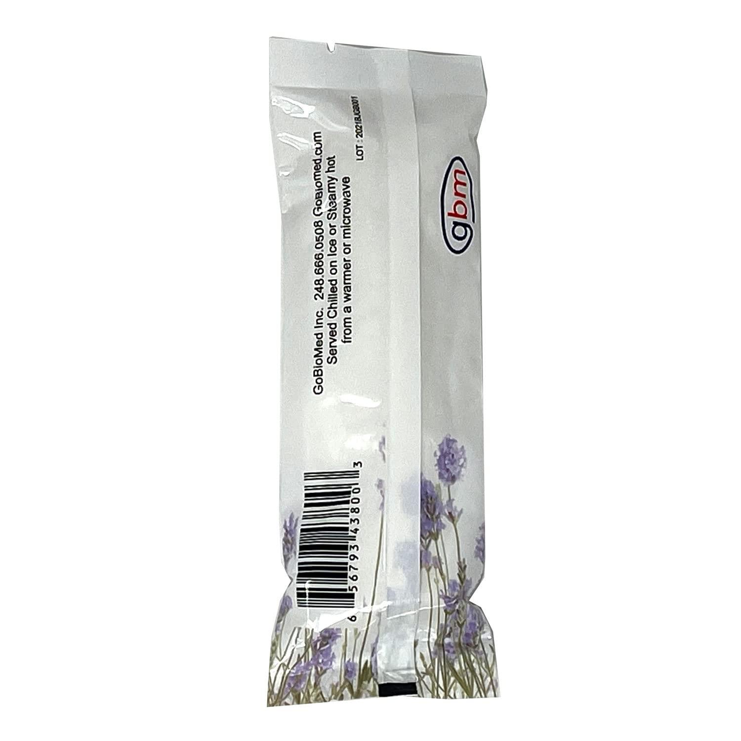 GBM Asheva 8\" x 9\" Individually Wrapped Oshibori Disposable Towels - Luxurious Moist Cotton Hot/Cold Refreshment Towel - Lavender, Lemon, or Tea Tree Scents - Perfect for Spa, Travel, Dining & Events