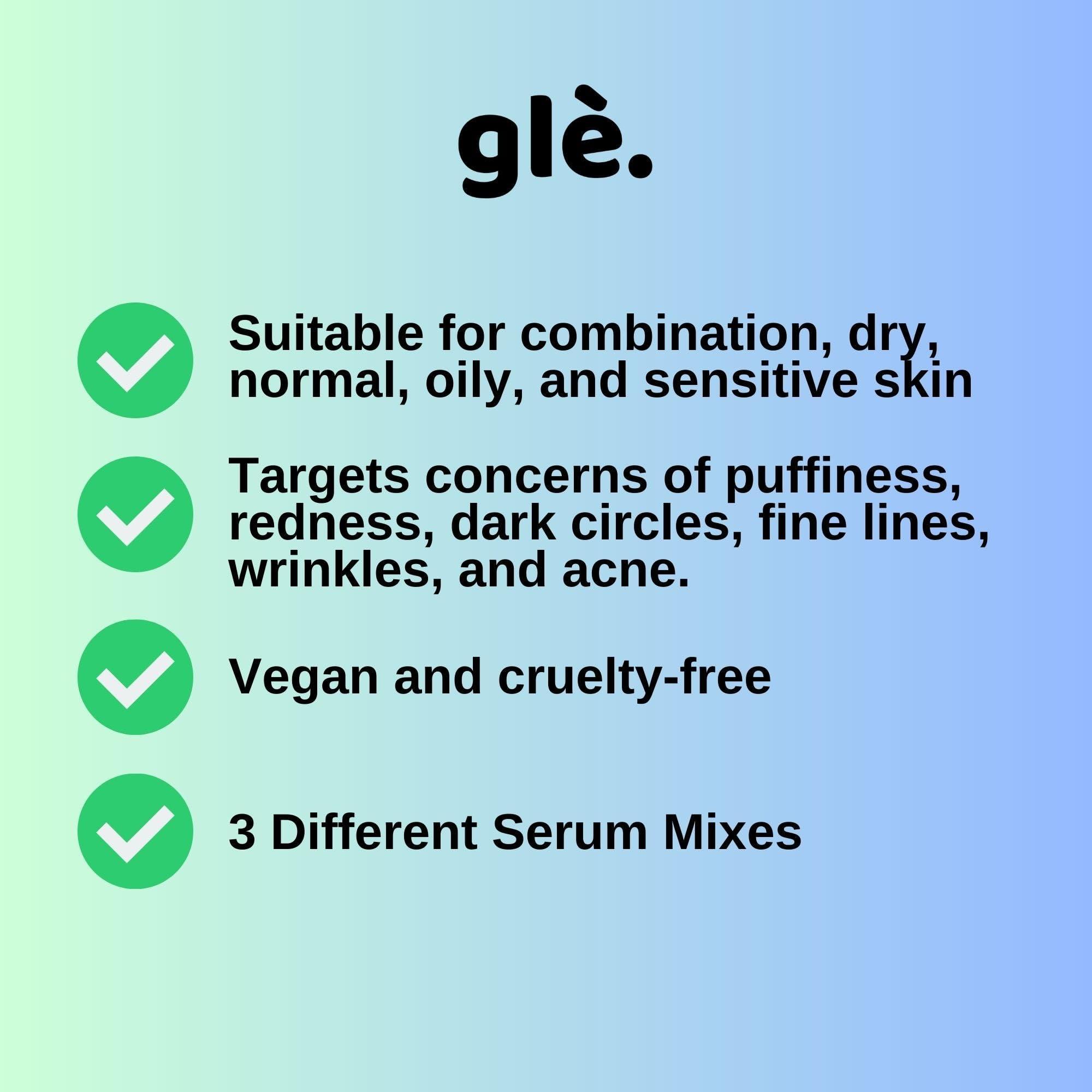 Gle Skincare Gle Skincare Cryotherapy Ice Massager Infused with Niacinamide - Cryo ICY Pops Face Massage Ice Roller | Cryotherapy Cooling Facial Ice Massager - for Face & Eyes