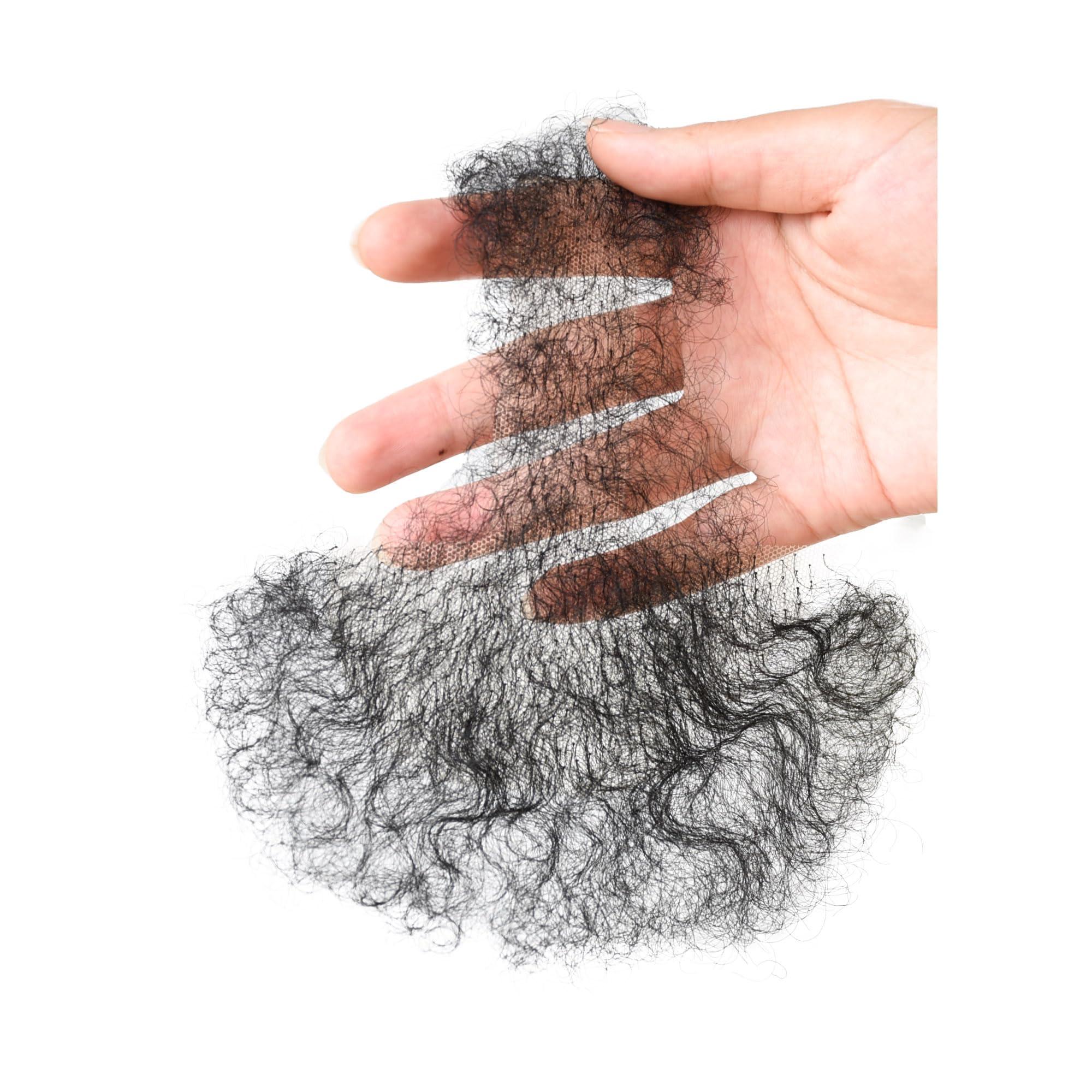 viviaBella viviaBella Handmade Men Fake Chest Hair Synthetic Hair Body Hair Adding Hair Volume Enhancement of Manliness (Natural Black, Style2)