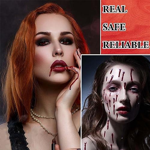 LZYLLS Fake Blood Spray,2.46 oz Fake Blood Makeup,Halloween Liquid Fake Blood Washable Splatter SFX Makeup Kit,Suitable for Clothes Zombie Vampire Halloween Makeup Kit