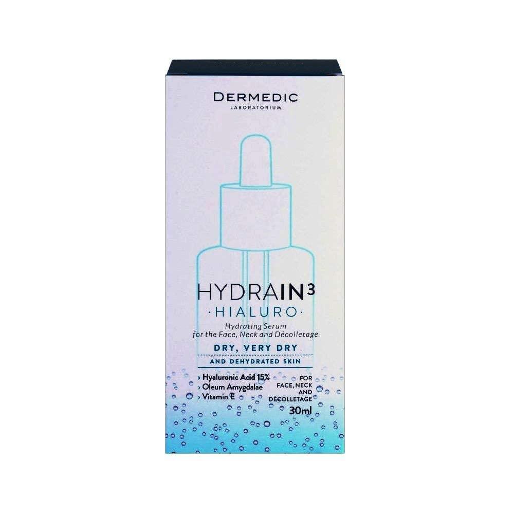 dermena HYDRAIN3 HIALURO hydrating serum for face, neck and decolltage